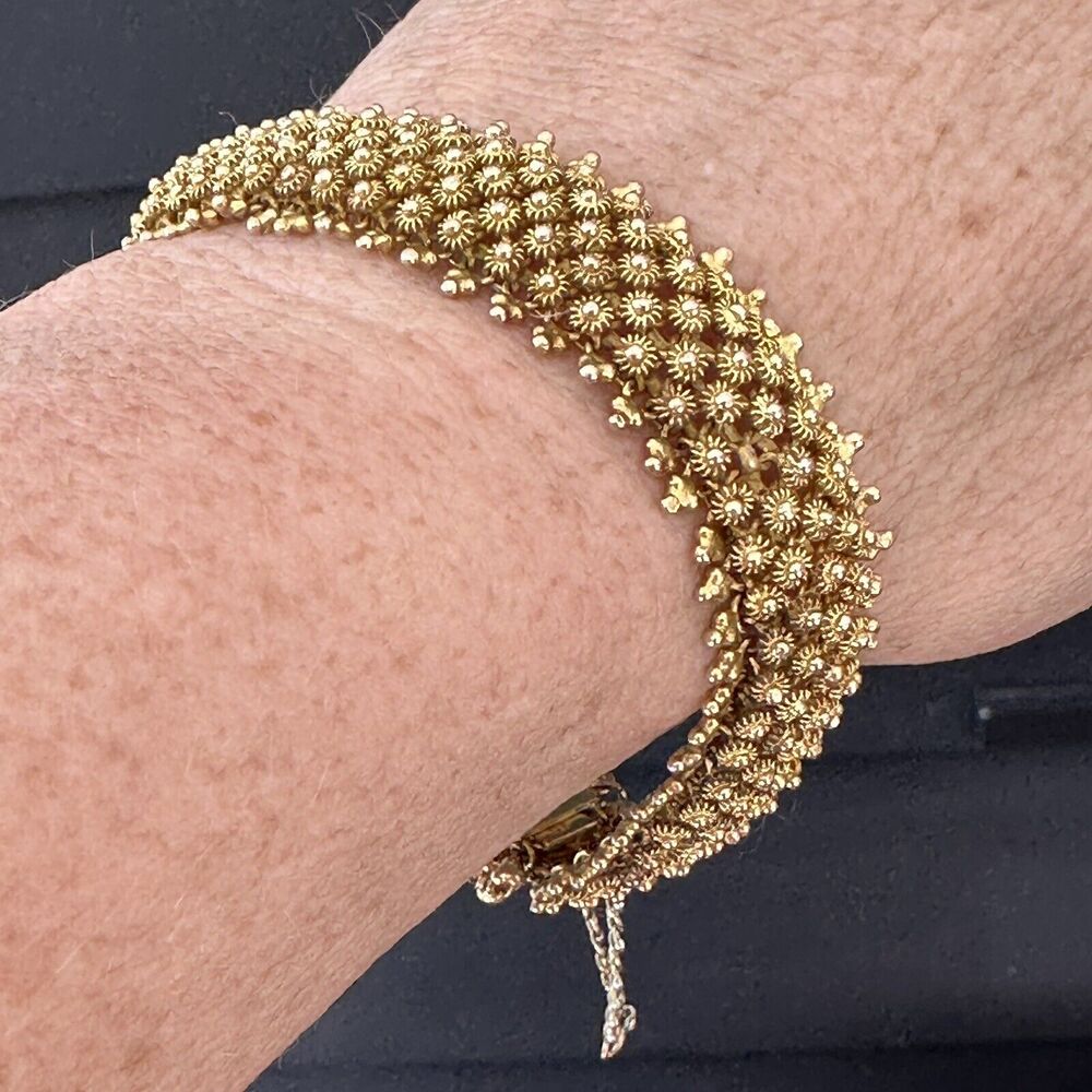 Victorian  Cannetille Mesh Bracelet
